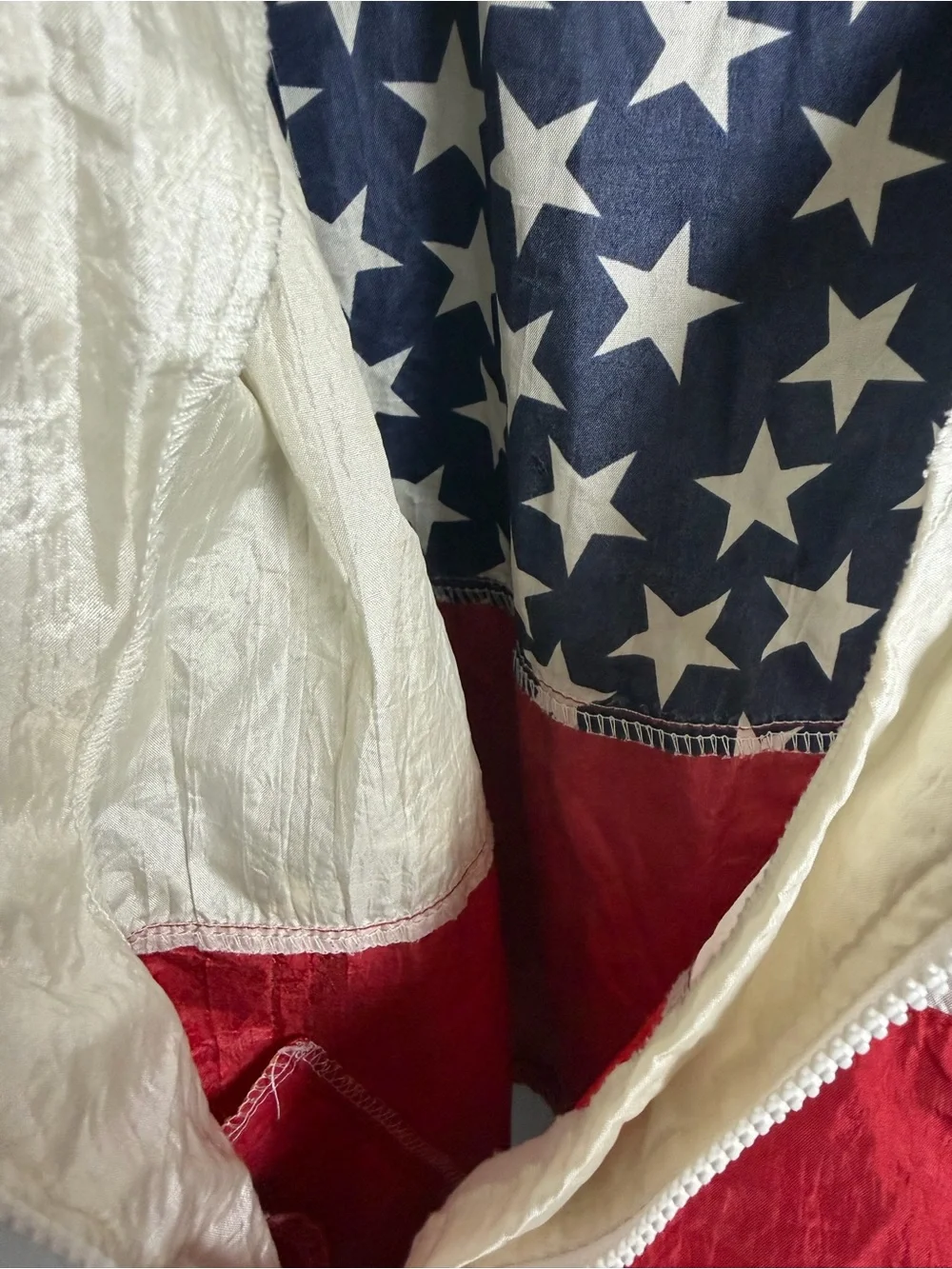 VTG USA Olympic Stars & Stripes Kids Hooded Windbreaker Jacket - Red White Blue